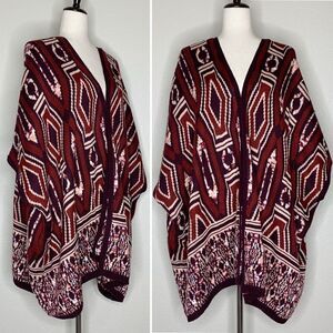 Mossimo Women’s Size L/XL Aztec Knit Oversized Open Front Cardigan